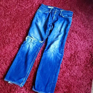 Gap 1969 denim Jeans Mens Size 33x31 Straight Leg Destroyed distressed Denim